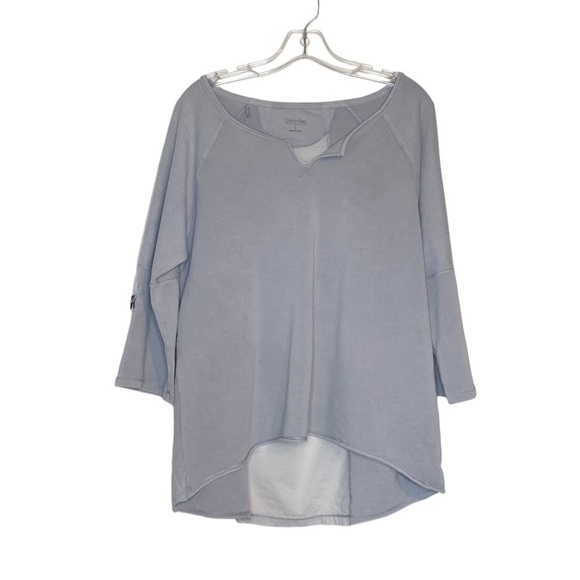 Calvin Klein Performance Gray Sweatshirt Cut Out Alternate Size Large HSH 1035 - Picture 1 of 7